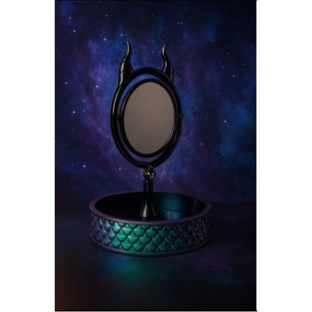 Maleficent Mirror with Tray Disney Vanity Tabletop Decor, Make Up Desk Decor